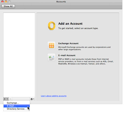 outlook 2011 for osx will not hold password